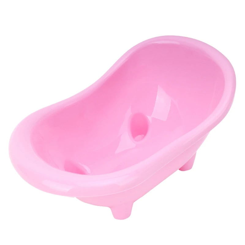 Pet Mouse Bathing Bathtub Plastic Bathtub Hamster Bathing Supplies Toy Little Pet Bathroom Pet Rat Cage Accessories Pet Toilet