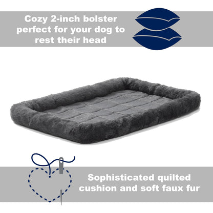 Quiet Time Dog Bed, Small, Gray 22"